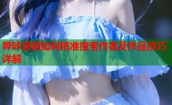 哔咔漫画如何精准搜索作者及作品技巧详解
