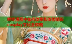哔咔漫画中如何欣赏和体验精彩cosplay文化全攻略